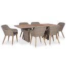 7-Delige Tuinset Met Kussens Poly Rattan