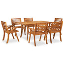 7-Delige Tuinset 150X90 Cm Massief Acaciahout