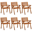 7-Delige Tuinset 150X90 Cm Massief Acaciahout