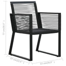 7-Delige Tuinset Pvc-Rattan Zwart