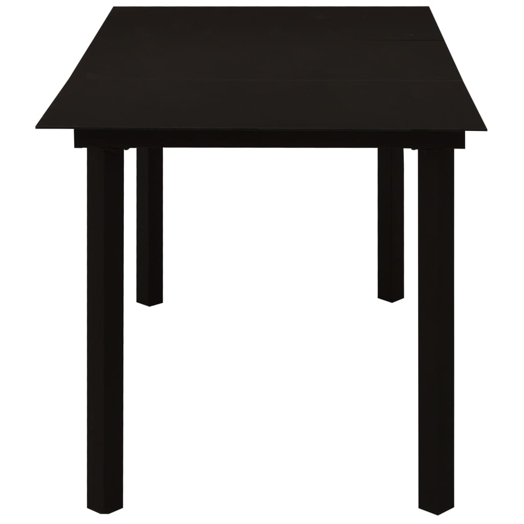 7-Delige Tuinset Pvc-Rattan Zwart