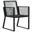 7-Delige Tuinset Pvc-Rattan Zwart