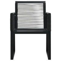 7-Delige Tuinset Pvc-Rattan Zwart