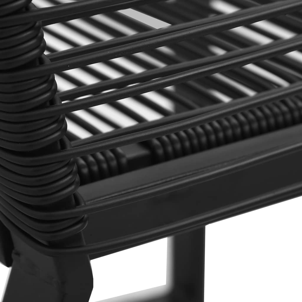7-Delige Tuinset Pvc-Rattan Zwart