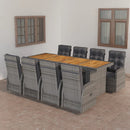 7-Delige Tuinset Met Kussens Poly Rattan