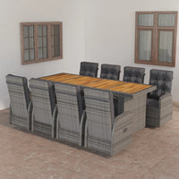 7-Delige Tuinset Met Kussens Poly Rattan