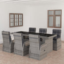 7-Delige Tuinset Met Kussens Poly Rattan