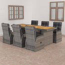 7-Delige Tuinset Met Kussens Poly Rattan
