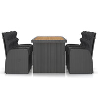 7-Delige Tuinset Met Kussens Poly Rattan