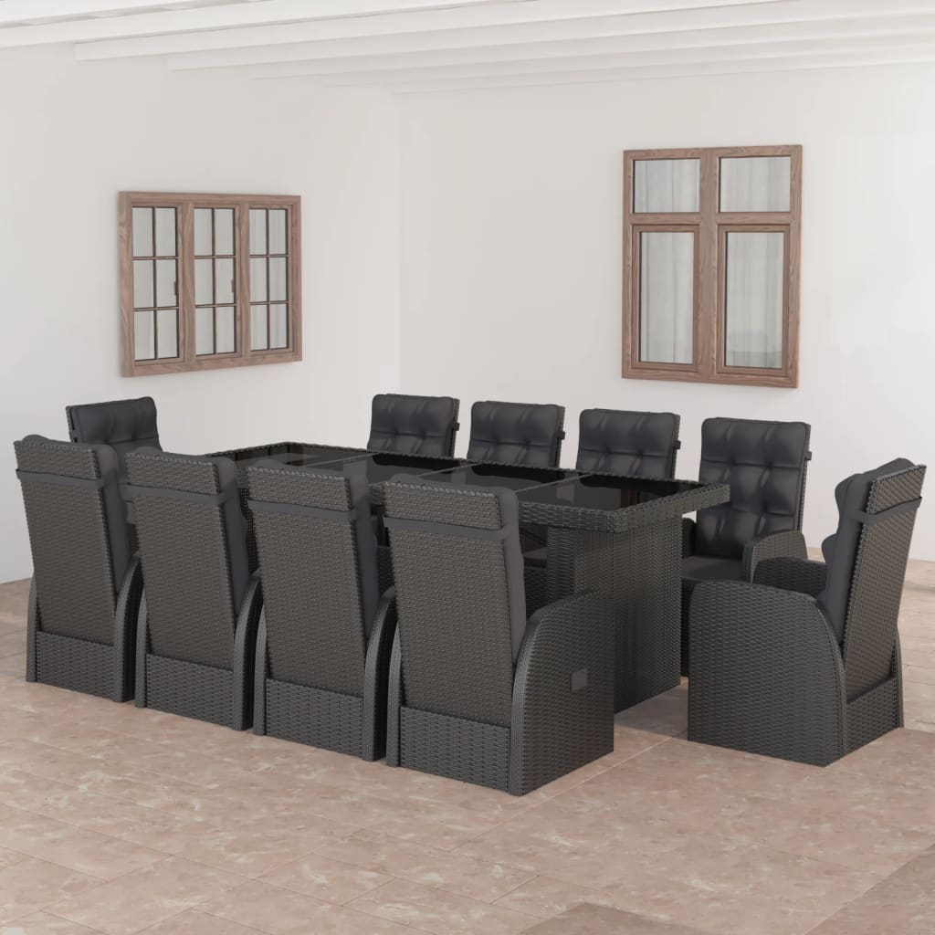 7-Delige Tuinset Met Kussens Poly Rattan