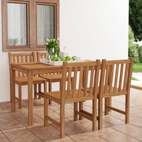5-Delige Tuinset 140X80 Cm Massief Teakhout