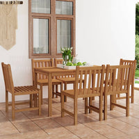 7-Delige Tuinset 140X80 Cm Massief Teakhout