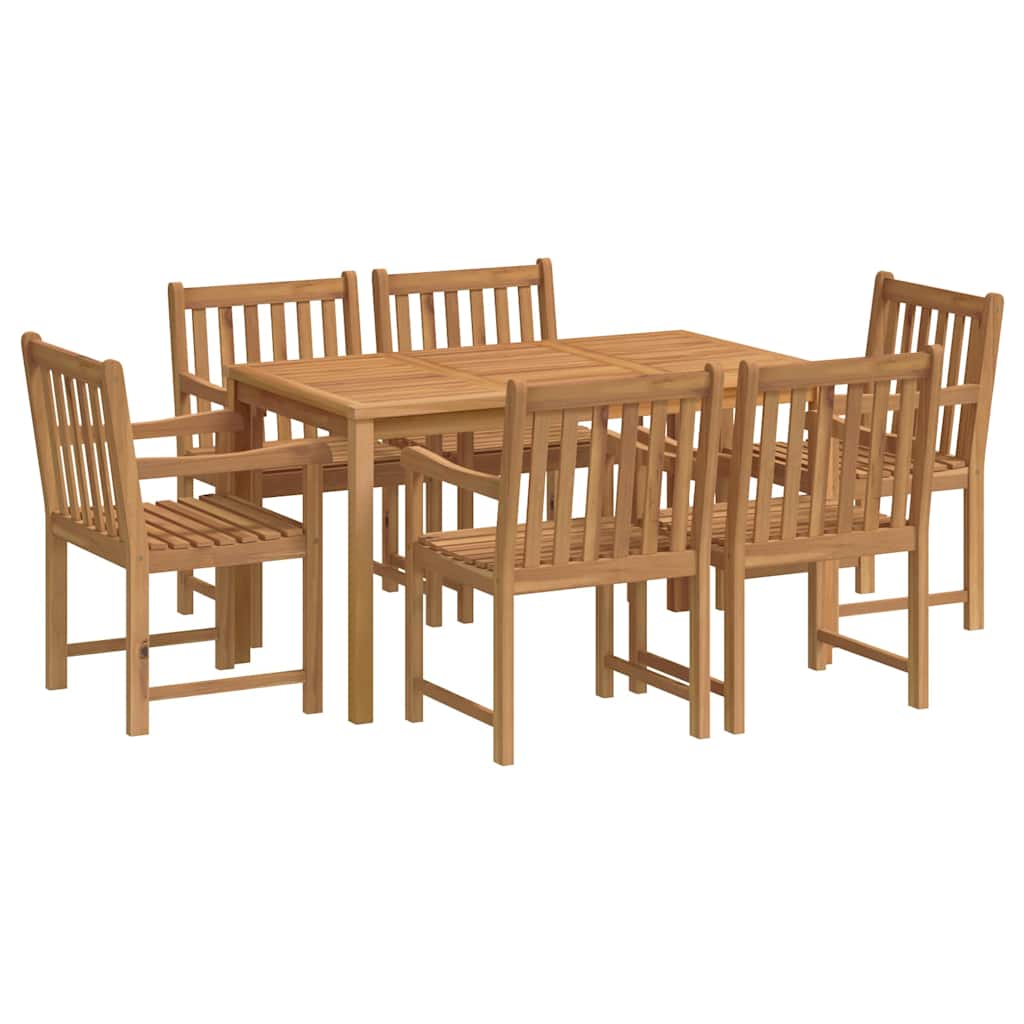 7-Delige Tuinset 140X80 Cm Massief Teakhout