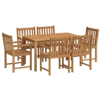 7-Delige Tuinset 140X80 Cm Massief Teakhout