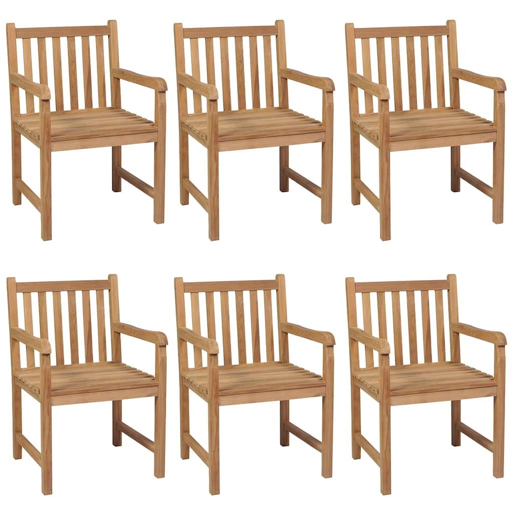 7-Delige Tuinset 140X80 Cm Massief Teakhout