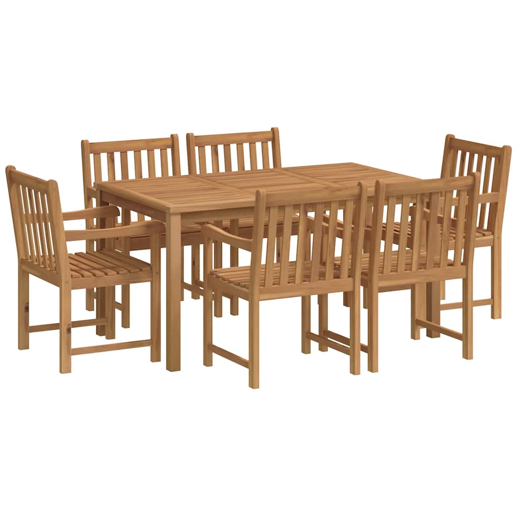 7-Delige Tuinset 150X90 Cm Massief Teakhout