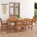 7-Delige Tuinset 200X100 Cm Massief Teakhout