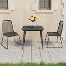 5-Delige Tuinset Pvc-Rattan Zwart