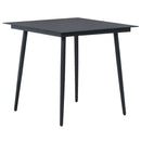 5-Delige Tuinset Pvc-Rattan Zwart