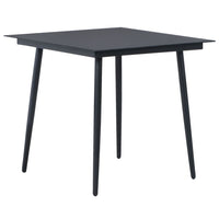 5-Delige Tuinset Pvc-Rattan Zwart