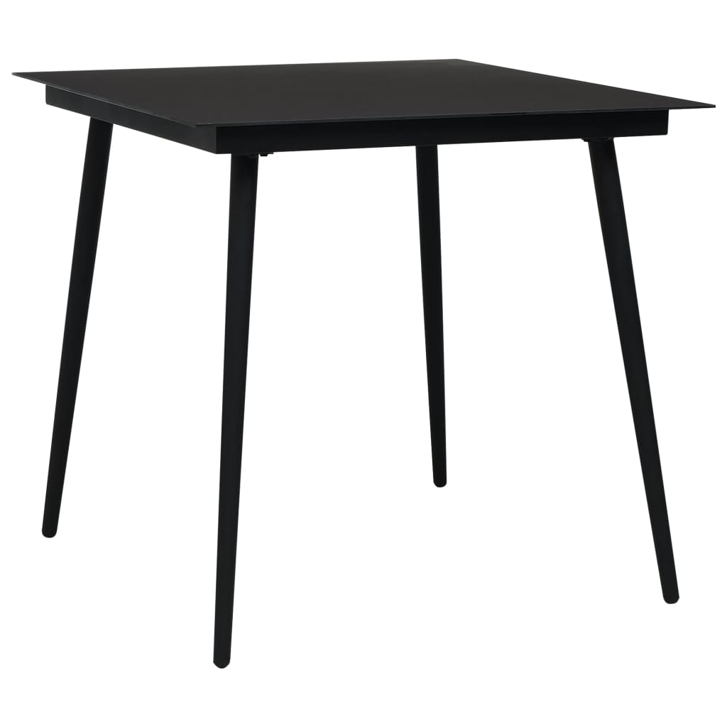 3-Delige Tuinset Pvc-Rattan Zwart