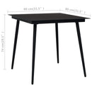 3-Delige Tuinset Pvc-Rattan Zwart