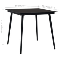 3-Delige Tuinset Pvc-Rattan Zwart