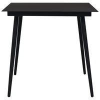 3-Delige Tuinset Pvc-Rattan Zwart
