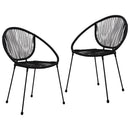 3-Delige Tuinset Pvc-Rattan Zwart