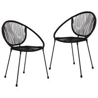 3-Delige Tuinset Pvc-Rattan Zwart