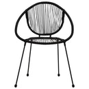 3-Delige Tuinset Pvc-Rattan Zwart