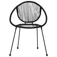 3-Delige Tuinset Pvc-Rattan Zwart