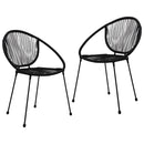 3-Delige Tuinset Pvc-Rattan Zwart