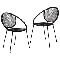 3-Delige Tuinset Pvc-Rattan Zwart