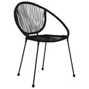 3-Delige Tuinset Pvc-Rattan Zwart