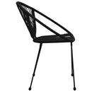 3-Delige Tuinset Pvc-Rattan Zwart