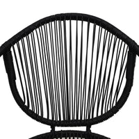 3-Delige Tuinset Pvc-Rattan Zwart