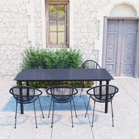 3-Delige Tuinset Pvc-Rattan Zwart