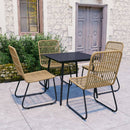 5-Delige Tuinset Poly Rattan En Glas