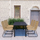 5-Delige Tuinset Poly Rattan En Glas