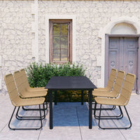 5-Delige Tuinset Poly Rattan En Glas