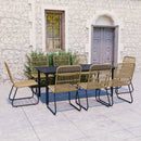 5-Delige Tuinset Poly Rattan En Glas
