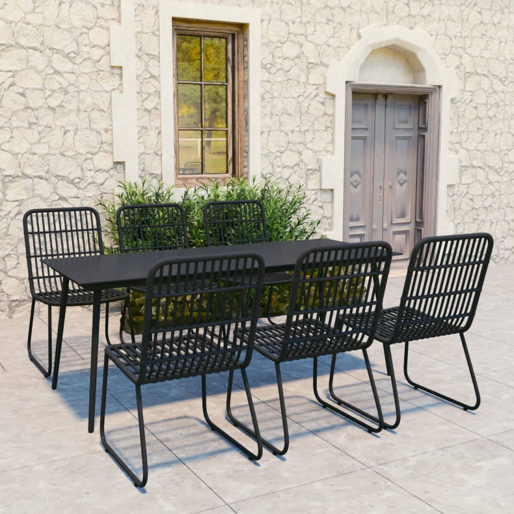 5-Delige Tuinset Poly Rattan En Glas