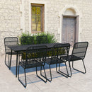 5-Delige Tuinset Poly Rattan En Glas