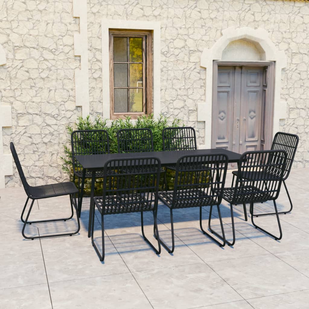 5-Delige Tuinset Poly Rattan En Glas