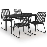 5-Delige Tuinset Poly Rattan En Glas