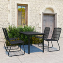 5-Delige Tuinset Poly Rattan En Glas