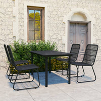 5-Delige Tuinset Poly Rattan En Glas