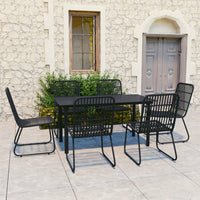5-Delige Tuinset Poly Rattan En Glas