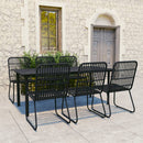 5-Delige Tuinset Poly Rattan En Glas